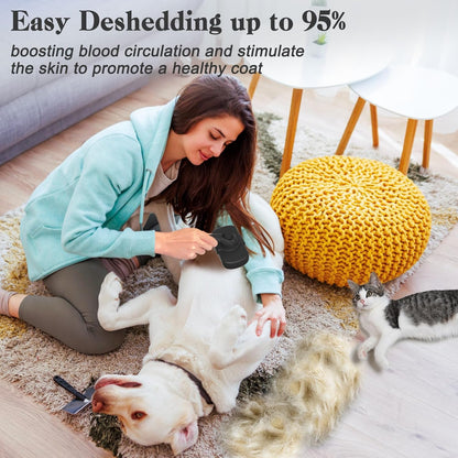 Self Cleaning Shedding Brush - Skin Friendly Grooming Tool for Dogs, Cats, and P